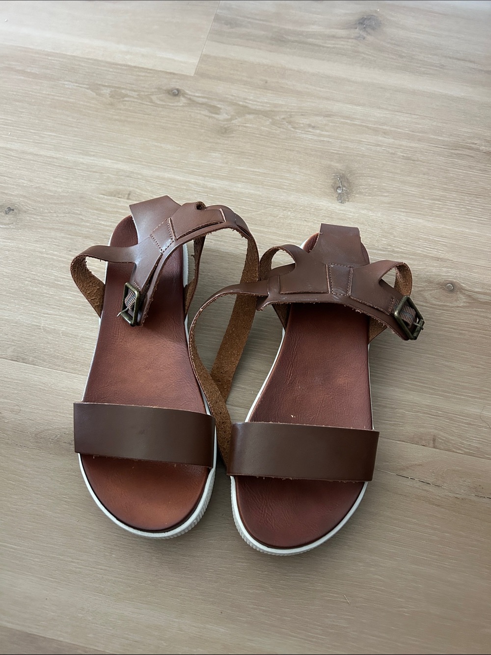 MIA Tan Strappy Sandals